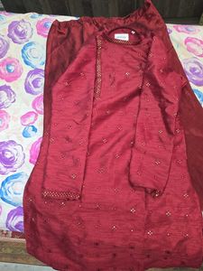 Wine/ Maroon Kurta Set
