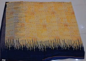 Elegant Yellow &amp; Navy Saree