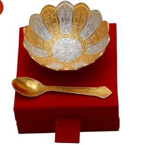METALMASTERY Silver & Gold Plated Bowl
