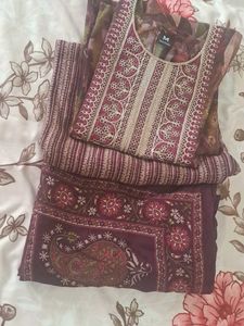 Elegant Kurta Pant Duppata 3 PIECE  Set HEAVY DUPP