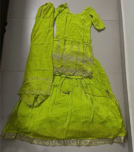 Green Embroidered Kurta Set