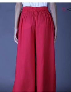Pink Solid Rayon Palazzo