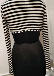 Tops For Rs.99 Only/ Black &amp; White Cardigan