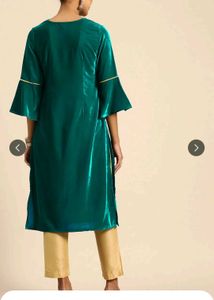 Elegant Green Velvet Kurta