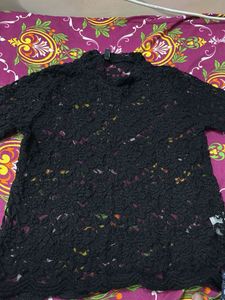 Black Textured Top