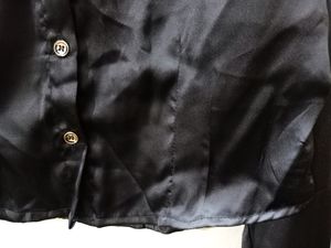 Satin Black Top/Blouse