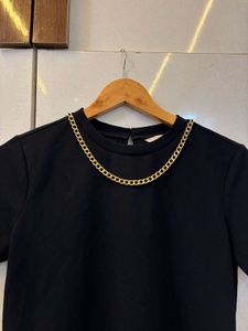 Black Chain Detail Top