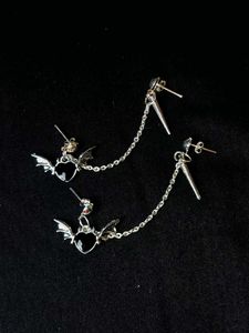 Gothic Bat Wing Dangle Earring
