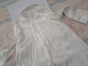 White Shimmer Dress Short