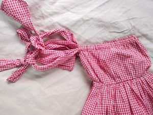 Red &amp; White Patterened Top