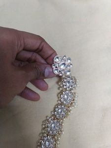 Pearl Studded Hand Chain Ethnic Bracelet