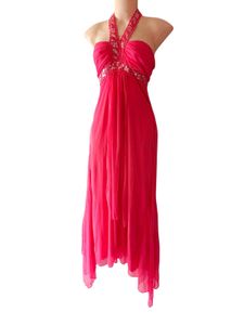 ✨ Stunning Red Halter Neck Dress ✨