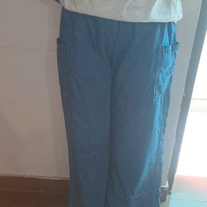 Wide Leg Denim Pants