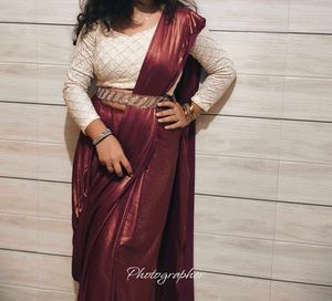 Elegant Maroon Saree