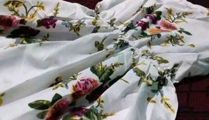 Womens White Floral Print Self Tie Cami Dress