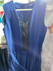 Ajio Elegant Navy Blue Jumpsuit