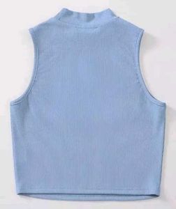 A Crop Top, Colour = Cyan.