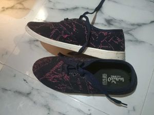 Printed Canvas Sneakers - Size 8