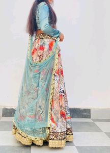 Holi Offer🎉Multi Tiger Print Lehenga Choli