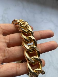 Ladies Thick Goldish Brass Coloured Bracelet Acces