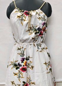 New/ Fresh Piece Floral White Dress