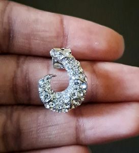 White Stone Stud Earring