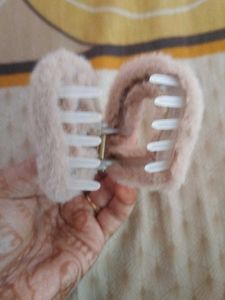 Pink Fluffy Heart Hair Tie