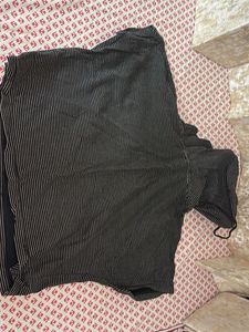 Striped Hoodie Top