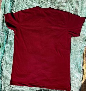 Burgundy Crew Neck Tee