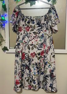 Sweetheart Neck Multicolour Dress