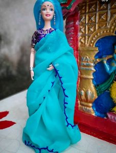 Doll Saree With Blouse (2)and 1 Dress  (No Dolls) #saree #dollsaree #barbie #barbie Doll
