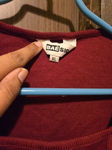 Maroon Long Sleeve Top