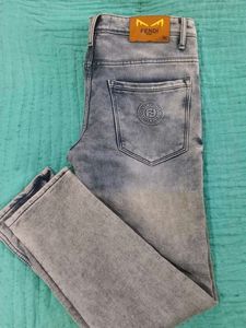 Fendi Faded Blue Denim Jeans