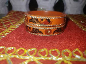 Orange Peacock Bangles