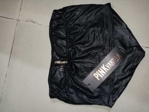 Faux Leather Top Black