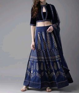 Blue Lehenga Choli With Dupatta