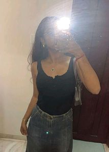 Denim Long Skirt