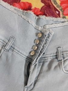 Ripped Light Wash High-Waisted Jeans
