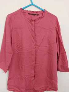 Elegant Ruffled Collar Top  (Size- M)