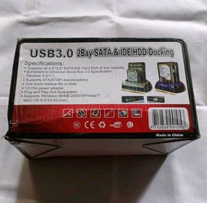 USB 3.0 2 Bay SATA &amp; IDE HDD Docking Station