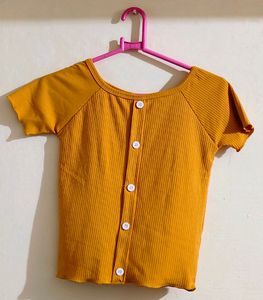 Cute Front Button Top