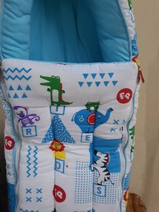 Animal Printed White Bed For Kids (0 - 6 Months)