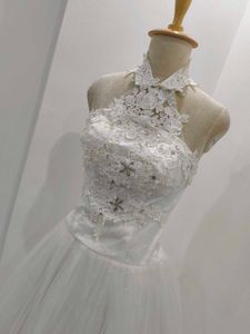 embellished white gown