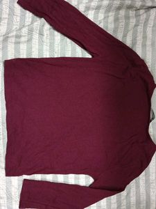 Maroon Long Sleeve Top
