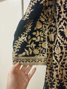 Black &amp; Gold Embroidered Kurta💥