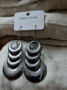 Statement Silver Drop Earrings