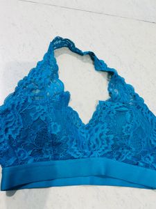 Halter Neck Blue Bralette