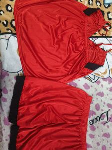 Like New Red Satin Lingerie Set in 32 bust