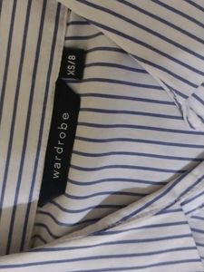 blue Striped Formal Shirt