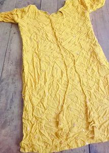 Combo 3 Yellow Embroidered Kurta